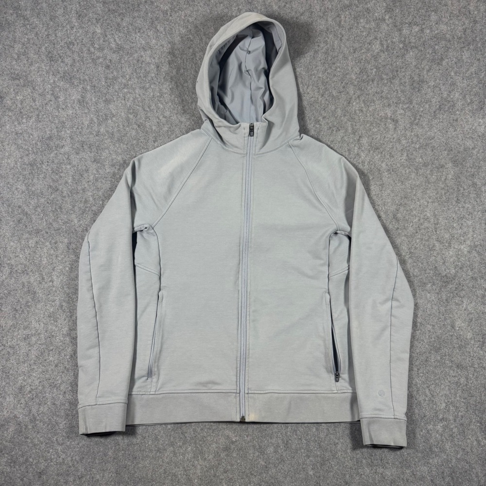 Lululemon Hoodie Mens Small Gray Full Zip City Sweat Activewear Raglan Pockets